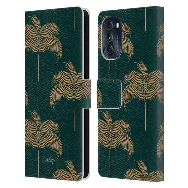 Cat Coquillette Tropical Wildlife Palm Tree Oasis Leather Book Wallet Case Cover For Motorola Moto G (2022)