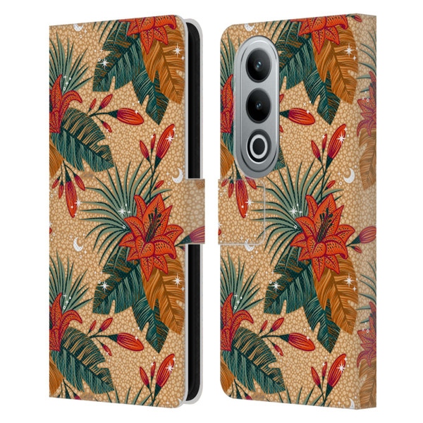 Cat Coquillette Tropical Wildlife Lily Leather Book Wallet Case Cover For OPPO OnePlus Ace 3V 5G