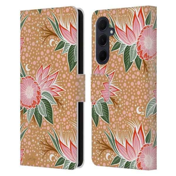 Cat Coquillette Tropical Wildlife Protea Bloom Leather Book Wallet Case Cover For Samsung Galaxy A35 5G