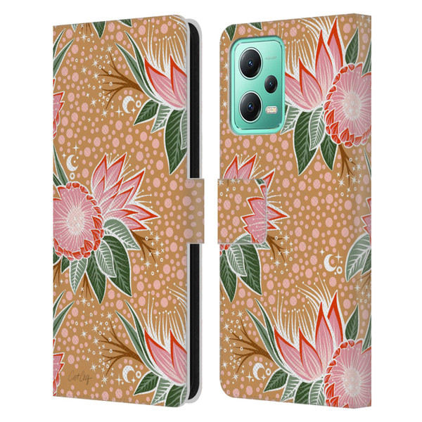 Cat Coquillette Tropical Wildlife Protea Bloom Leather Book Wallet Case Cover For Xiaomi Redmi Note 12 5G