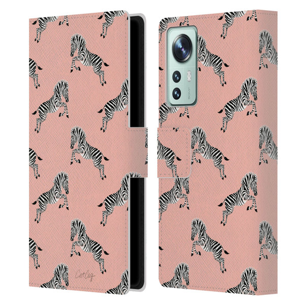 Cat Coquillette Tropical Wildlife Zebra Leap Pattern Leather Book Wallet Case Cover For Xiaomi 12