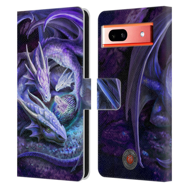 Anne Stokes Mix Fantasy Art Welcome Hatchling Leather Book Wallet Case Cover For Google Pixel 7a