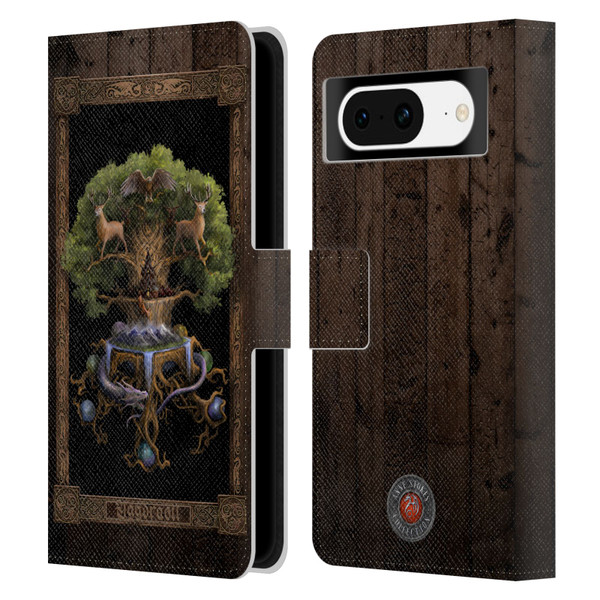 Anne Stokes Mix Fantasy Art Yggdrasil Leather Book Wallet Case Cover For Google Pixel 8
