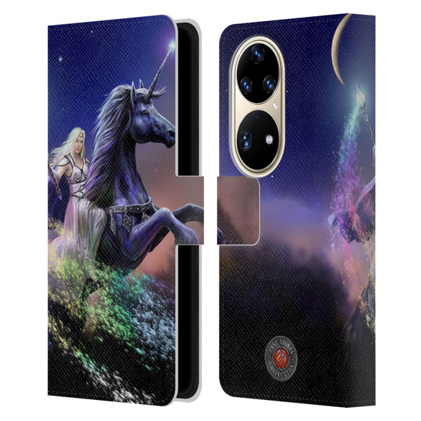 Anne Stokes Mix Fantasy Art Rainbow Magic Leather Book Wallet Case Cover For Huawei P50 Pro