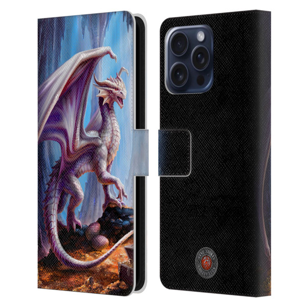 Anne Stokes Mix Fantasy Art Treasure Trove Leather Book Wallet Case Cover For Apple iPhone 16 Pro Max
