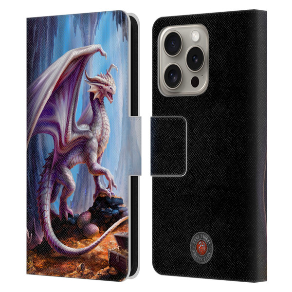 Anne Stokes Mix Fantasy Art Treasure Trove Leather Book Wallet Case Cover For Apple iPhone 16 Pro