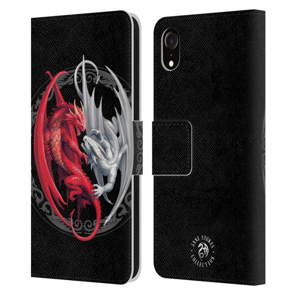 Anne Stokes Mix Fantasy Art Merlin's Dragons Leather Book Wallet Case Cover For Apple iPhone XR