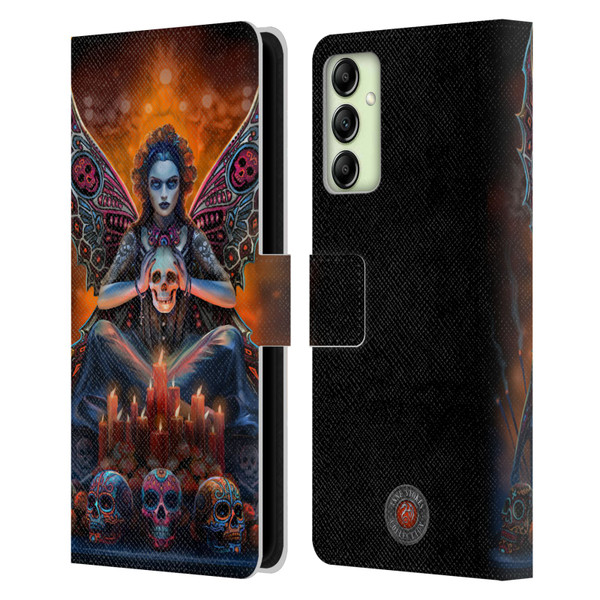 Anne Stokes Mix Fantasy Art Skull Fairy Leather Book Wallet Case Cover For Samsung Galaxy A14 5G