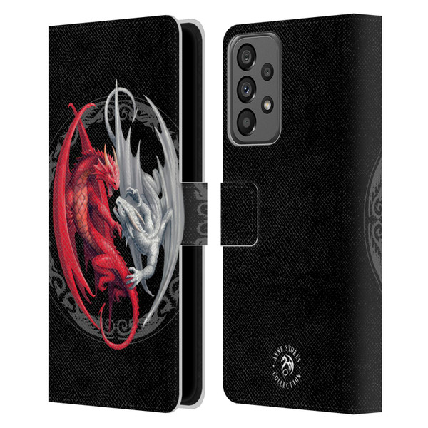 Anne Stokes Mix Fantasy Art Merlin's Dragons Leather Book Wallet Case Cover For Samsung Galaxy A73 5G (2022)