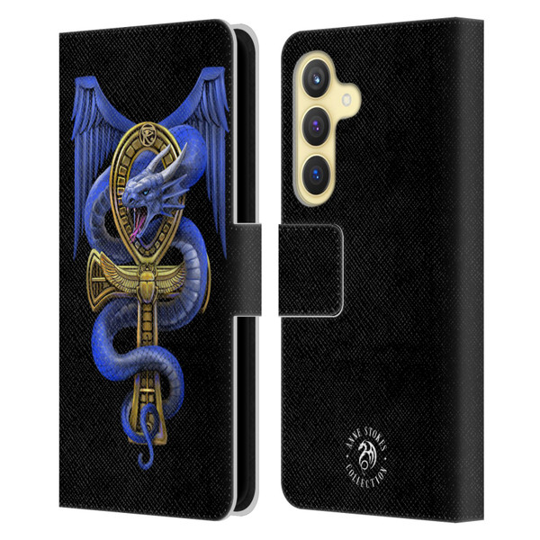 Anne Stokes Mix Fantasy Art Apep's Oracle Leather Book Wallet Case Cover For Samsung Galaxy S24 5G