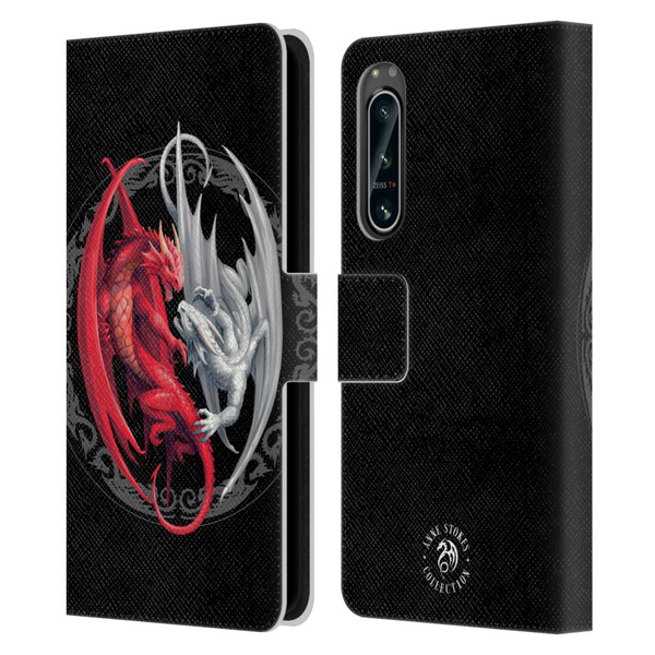 Anne Stokes Mix Fantasy Art Merlin's Dragons Leather Book Wallet Case Cover For Sony Xperia 5 IV