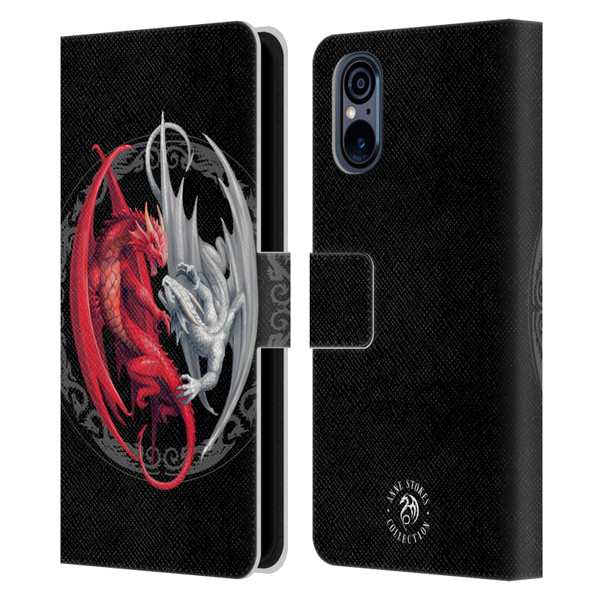 Anne Stokes Mix Fantasy Art Merlin's Dragons Leather Book Wallet Case Cover For Sony Xperia 5 V 5G