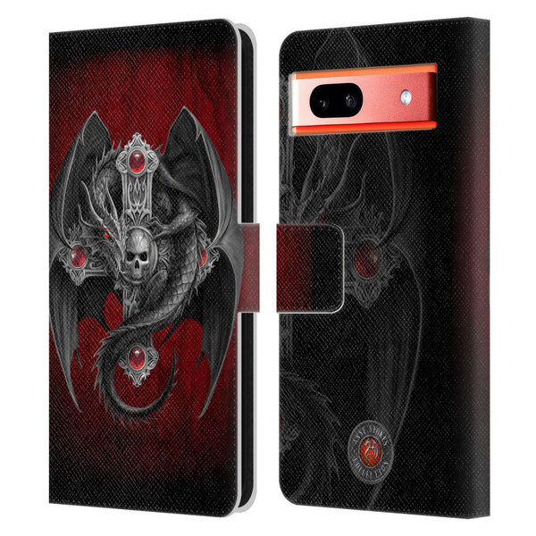 Anne Stokes Tribal Gothic Dragon Leather Book Wallet Case Cover For Google Pixel 7a