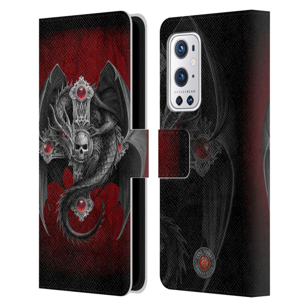 Anne Stokes Tribal Gothic Dragon Leather Book Wallet Case Cover For OnePlus 9 Pro