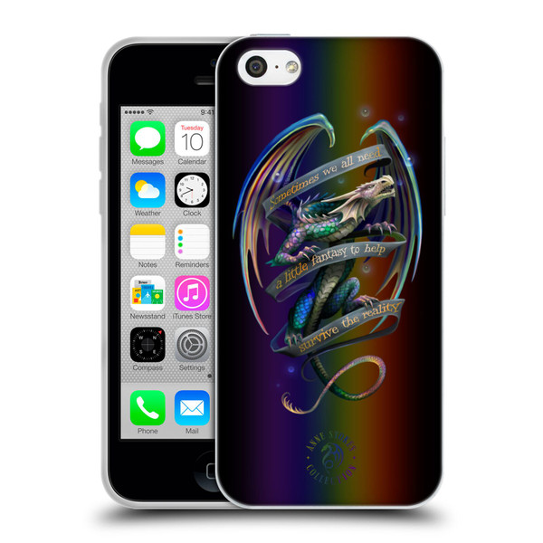 Anne Stokes Dragon Fantasy Survive The Reality Soft Gel Case for Apple iPhone 5c