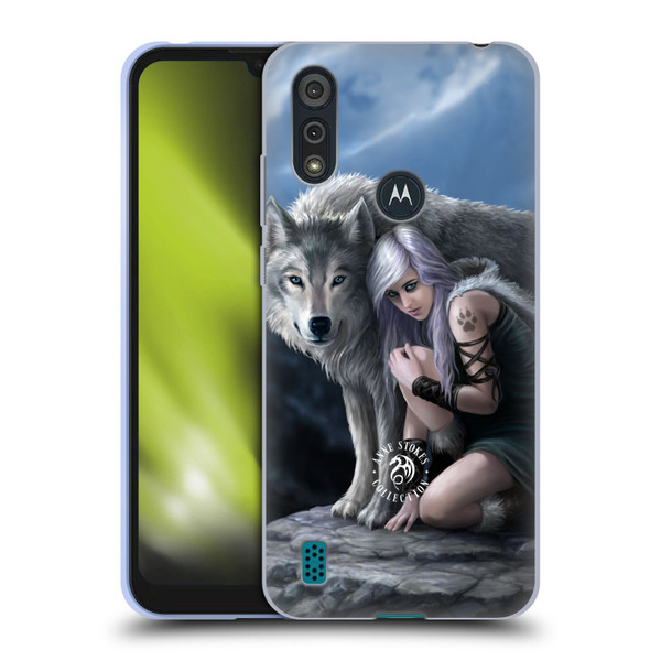 Anne Stokes Wolves Protector Soft Gel Case for Motorola Moto E6s (2020)
