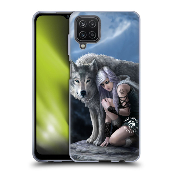 Anne Stokes Wolves Protector Soft Gel Case for Samsung Galaxy A12 (2020)