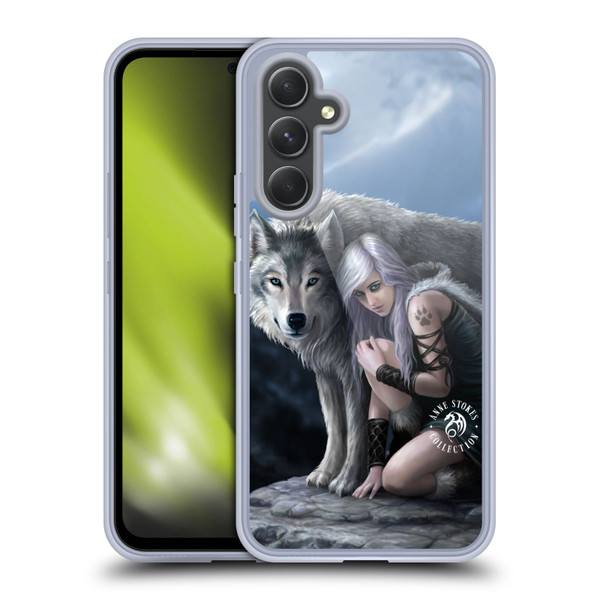 Anne Stokes Wolves Protector Soft Gel Case for Samsung Galaxy A54 5G
