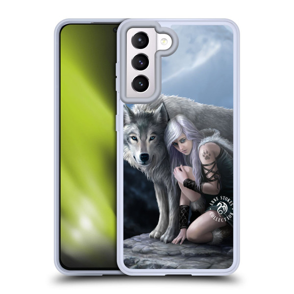 Anne Stokes Wolves Protector Soft Gel Case for Samsung Galaxy S21 5G