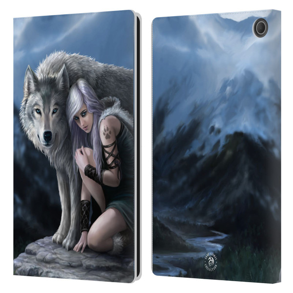 Anne Stokes Wolves Protector Leather Book Wallet Case Cover For Amazon Fire Max 11 2023
