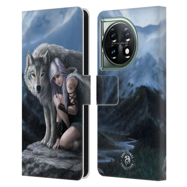 Anne Stokes Wolves Protector Leather Book Wallet Case Cover For OnePlus 11 5G