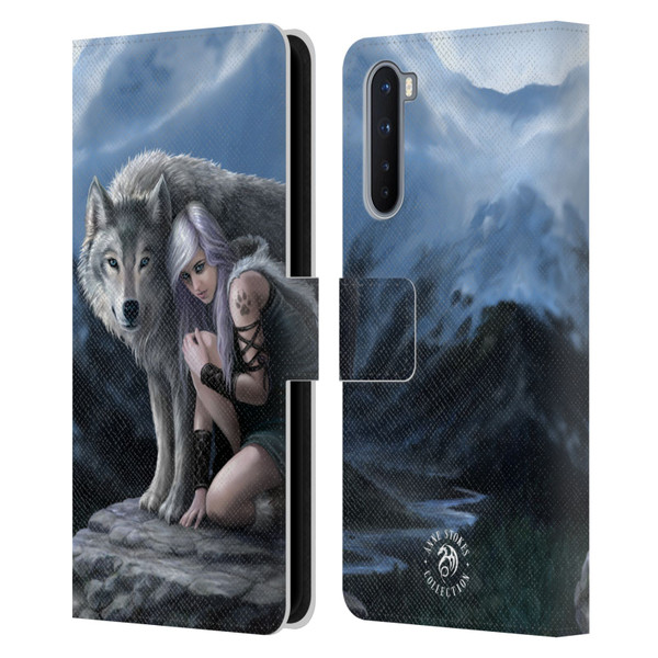Anne Stokes Wolves Protector Leather Book Wallet Case Cover For OnePlus Nord 5G