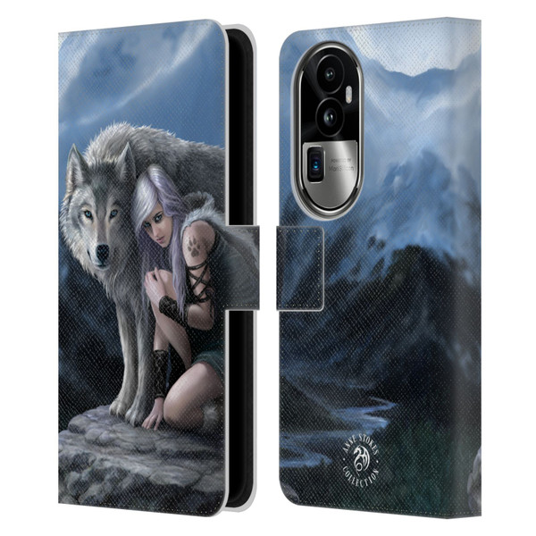 Anne Stokes Wolves Protector Leather Book Wallet Case Cover For OPPO Reno10 Pro+