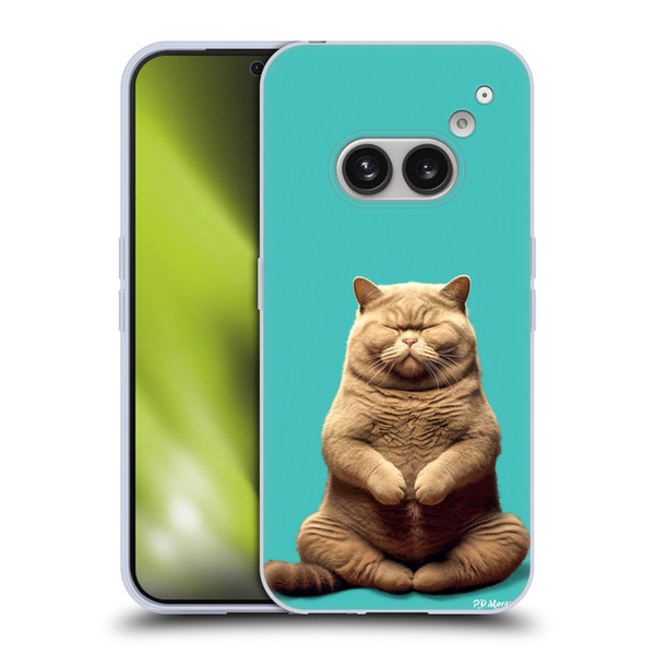 P.D. Moreno Furry Fun Artwork Sitting Cat Soft Gel Case for Nothing Phone (2a)