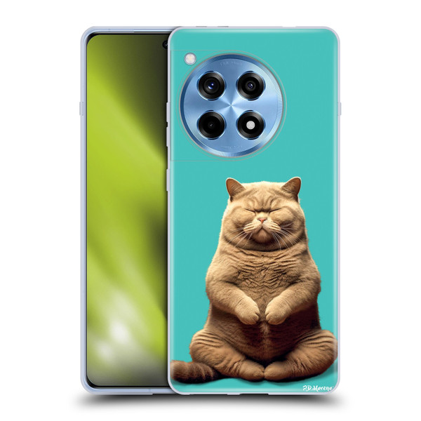 P.D. Moreno Furry Fun Artwork Sitting Cat Soft Gel Case for OnePlus 12R