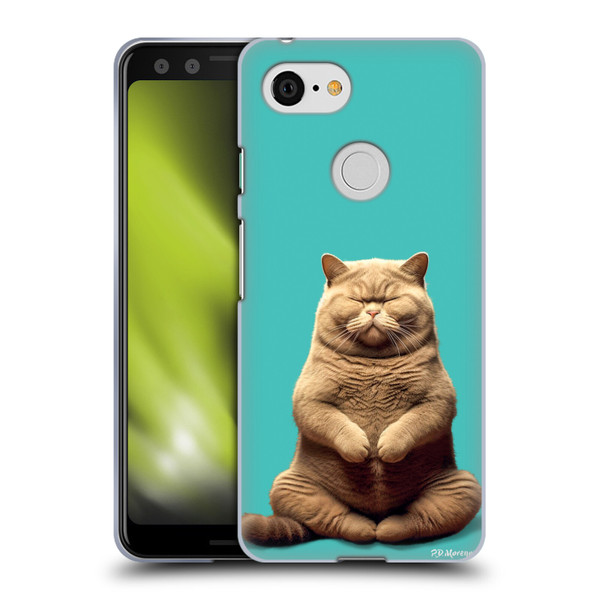 P.D. Moreno Furry Fun Artwork Sitting Cat Soft Gel Case for Google Pixel 3