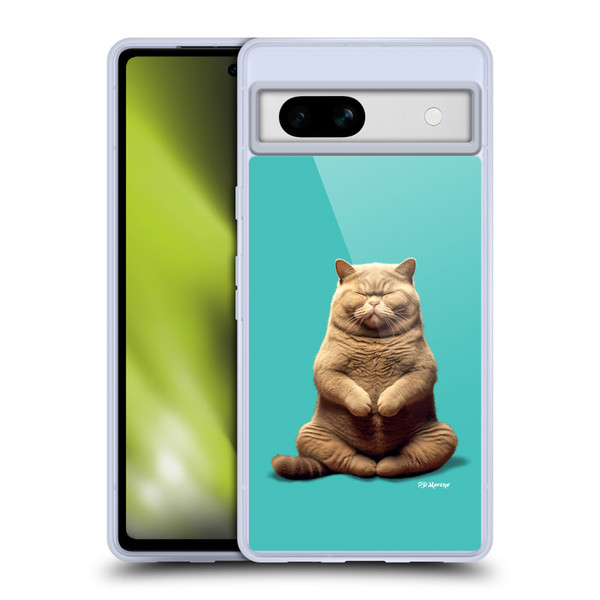 P.D. Moreno Furry Fun Artwork Sitting Cat Soft Gel Case for Google Pixel 7a