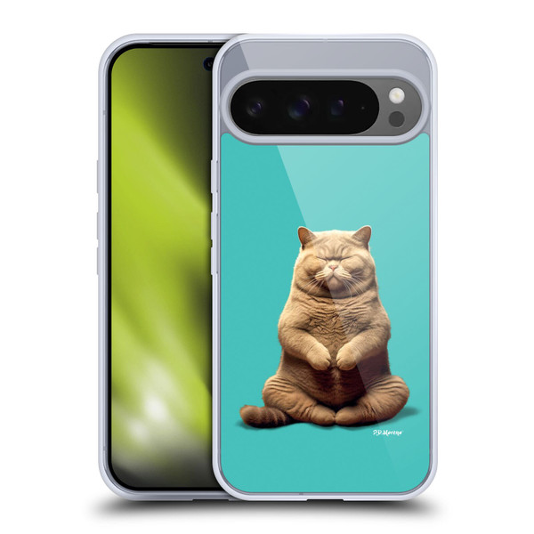 P.D. Moreno Furry Fun Artwork Sitting Cat Soft Gel Case for Google Pixel 9 Pro XL