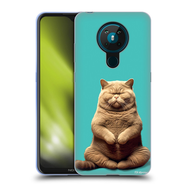 P.D. Moreno Furry Fun Artwork Sitting Cat Soft Gel Case for Nokia 5.3