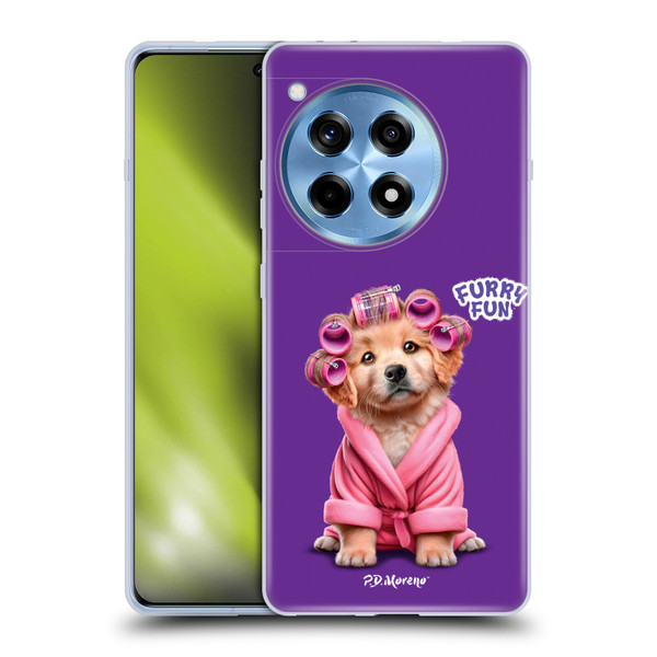 P.D. Moreno Furry Fun Artwork Puppy With Curlers Soft Gel Case for OPPO OnePlus Ace 3 5G