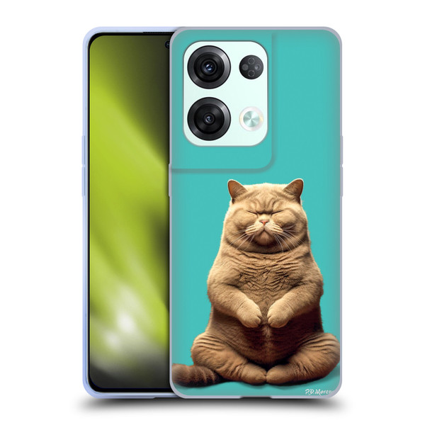 P.D. Moreno Furry Fun Artwork Sitting Cat Soft Gel Case for OPPO Reno8 Pro