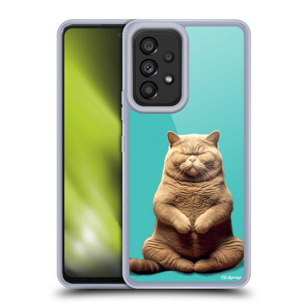 P.D. Moreno Furry Fun Artwork Sitting Cat Soft Gel Case for Samsung Galaxy A53 5G (2022)