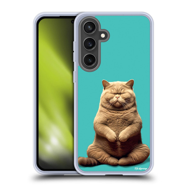 P.D. Moreno Furry Fun Artwork Sitting Cat Soft Gel Case for Samsung Galaxy S24 FE