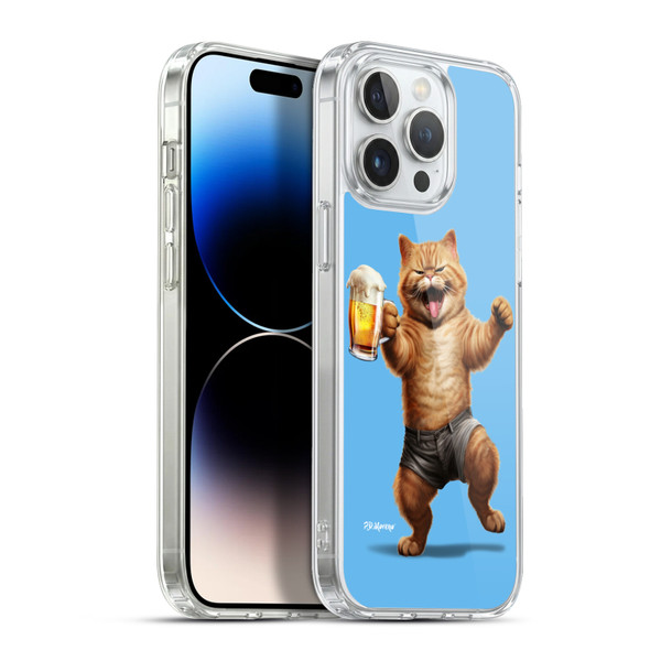 P.D. Moreno Furry Fun Artwork Cat Beer Soft Gel Case for Apple iPhone 13 Pro Max & MagSafe