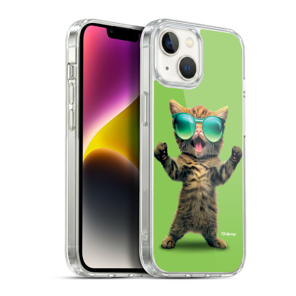 P.D. Moreno Furry Fun Artwork Cat Sunglasses Soft Gel Case for Apple iPhone 14