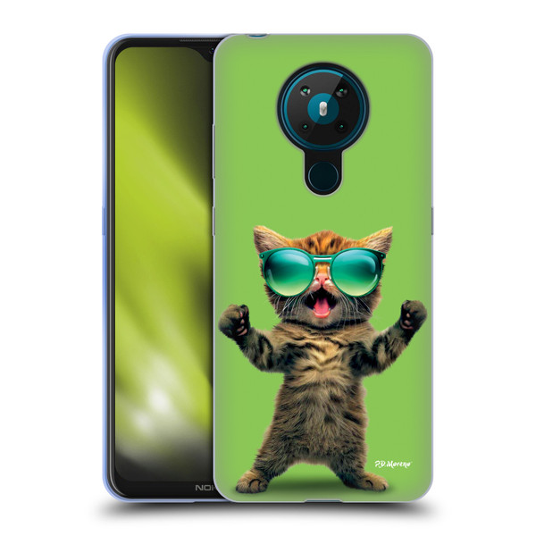 P.D. Moreno Furry Fun Artwork Cat Sunglasses Soft Gel Case for Nokia 5.3