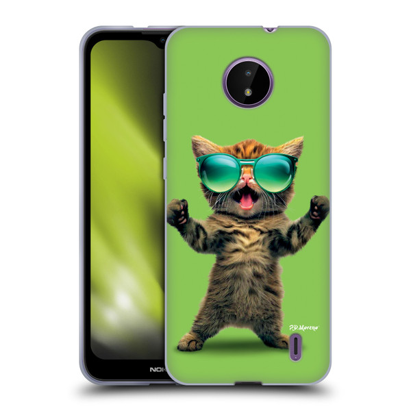 P.D. Moreno Furry Fun Artwork Cat Sunglasses Soft Gel Case for Nokia C10 / C20
