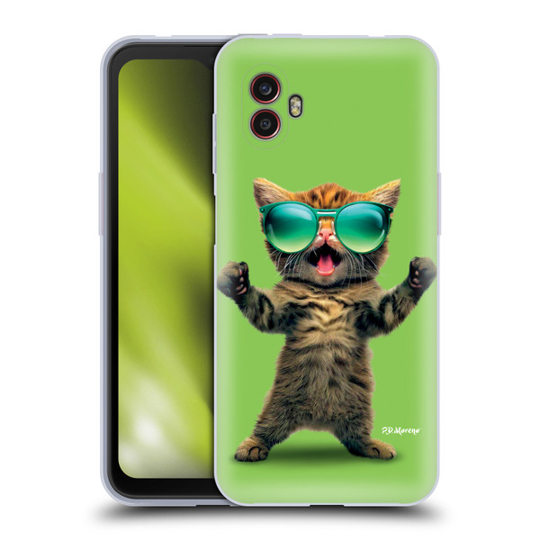 P.D. Moreno Furry Fun Artwork Cat Sunglasses Soft Gel Case for Samsung Galaxy Xcover6 Pro/Pro2