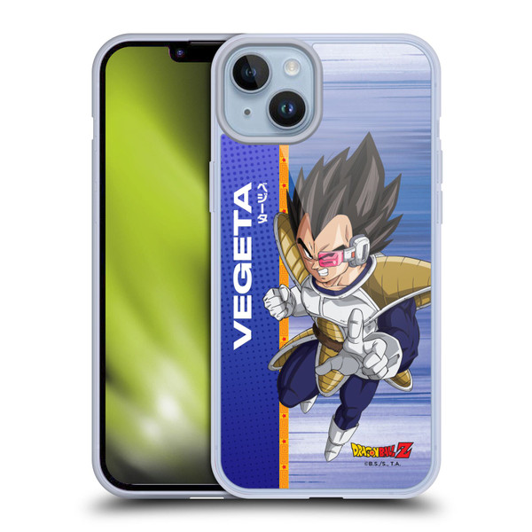 Dragon Ball Z Saiyan Arc Characters Vegeta Soft Gel Case for Apple iPhone 14 Plus