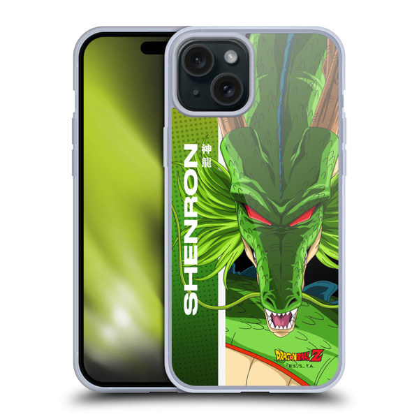Dragon Ball Z Saiyan Arc Characters Shenron Soft Gel Case for Apple iPhone 15 Plus