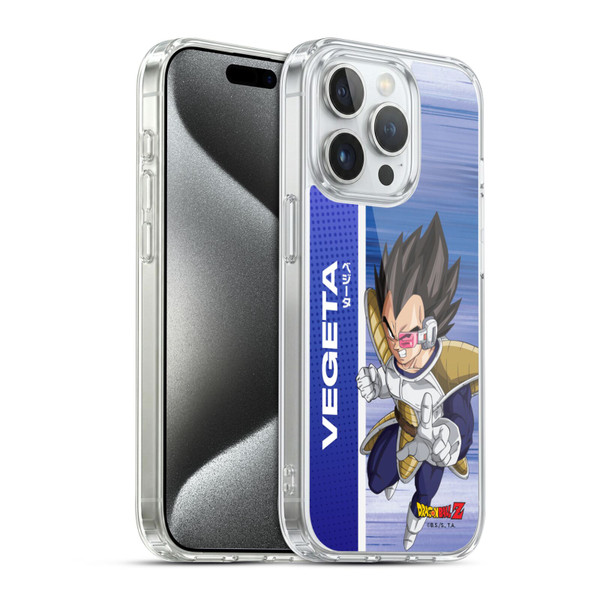Dragon Ball Z Saiyan Arc Characters Vegeta Soft Gel Case for Apple iPhone 15 Pro & MagSafe
