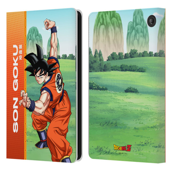 Dragon Ball Z Saiyan Arc Characters Son Goku Leather Book Wallet Case Cover For Amazon Fire 7 2022