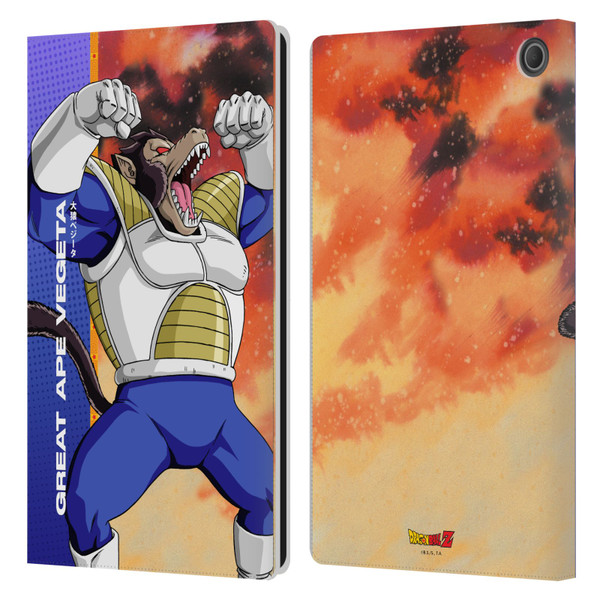 Dragon Ball Z Saiyan Arc Characters Great Ape Vegeta Leather Book Wallet Case Cover For Amazon Fire Max 11 2023