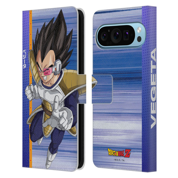 Dragon Ball Z Saiyan Arc Characters Vegeta Leather Book Wallet Case Cover For Google Pixel 9 / Pixel 9 Pro