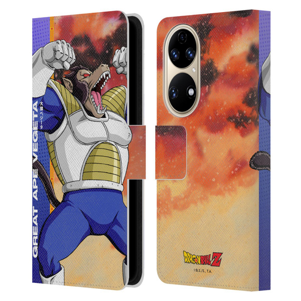 Dragon Ball Z Saiyan Arc Characters Great Ape Vegeta Leather Book Wallet Case Cover For Huawei P50