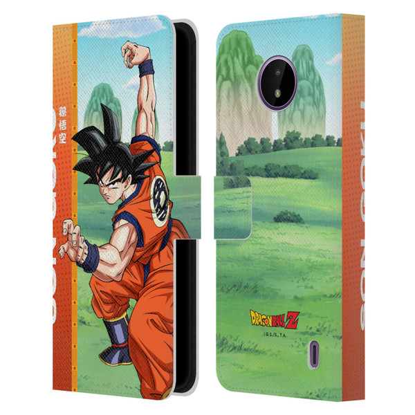 Dragon Ball Z Saiyan Arc Characters Son Goku Leather Book Wallet Case Cover For Nokia C10 / C20